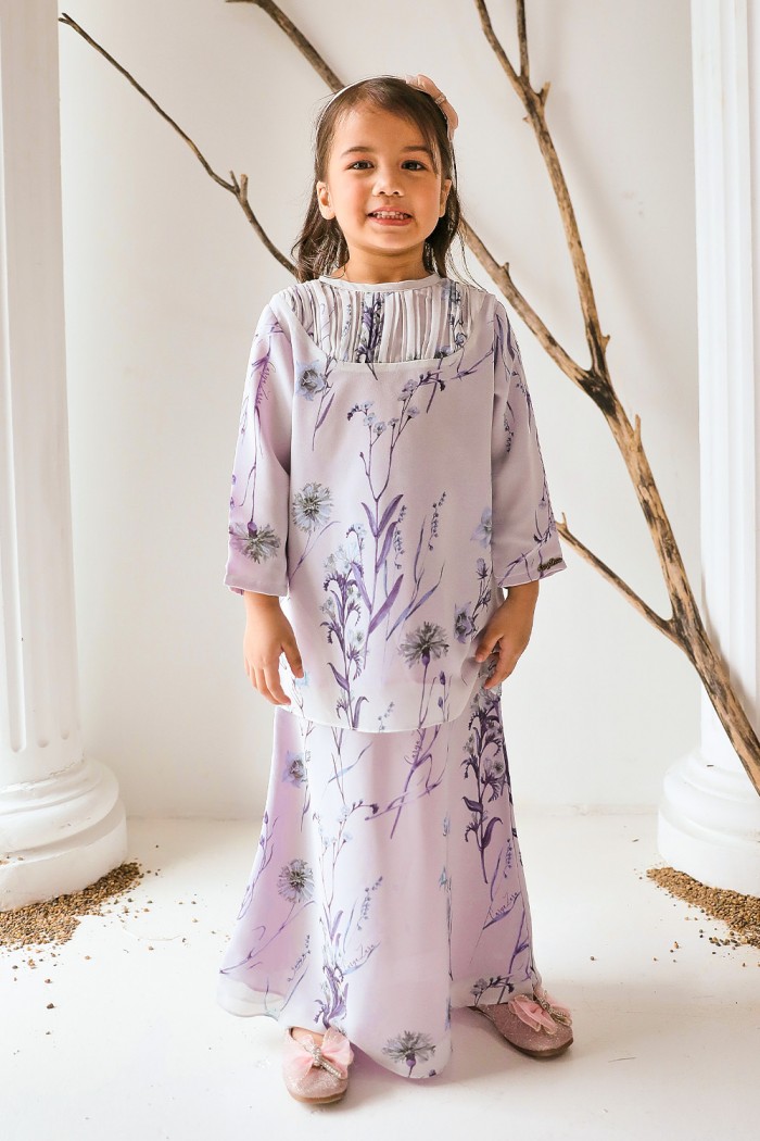 Hajjar Printed Kids - Soft Purple