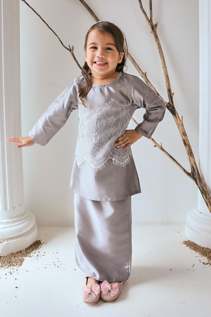 Sumayya Silk Kids - Dark Grey