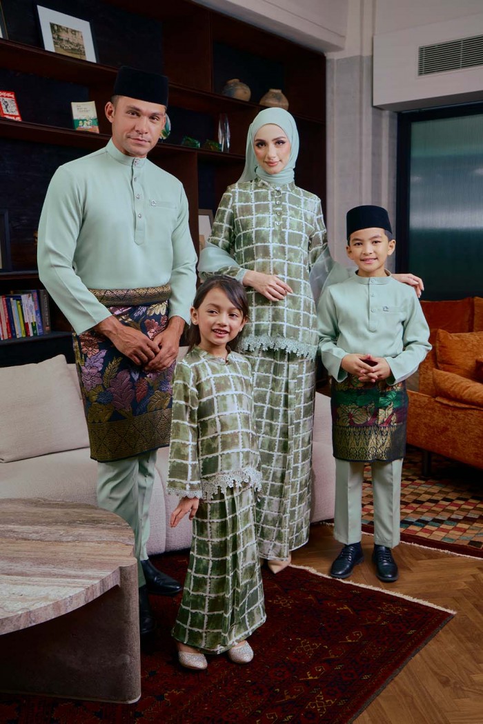 Eva Mini Kurung - Moss Green