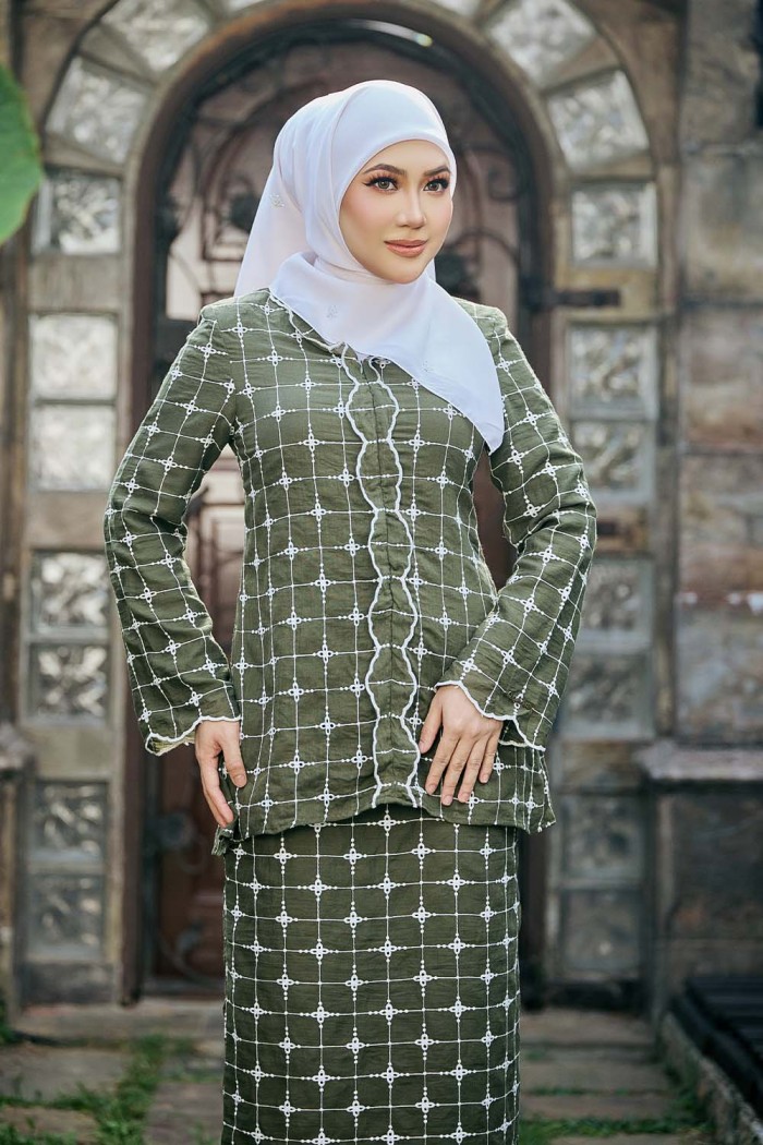 Marwa Kebaya - Olive Green