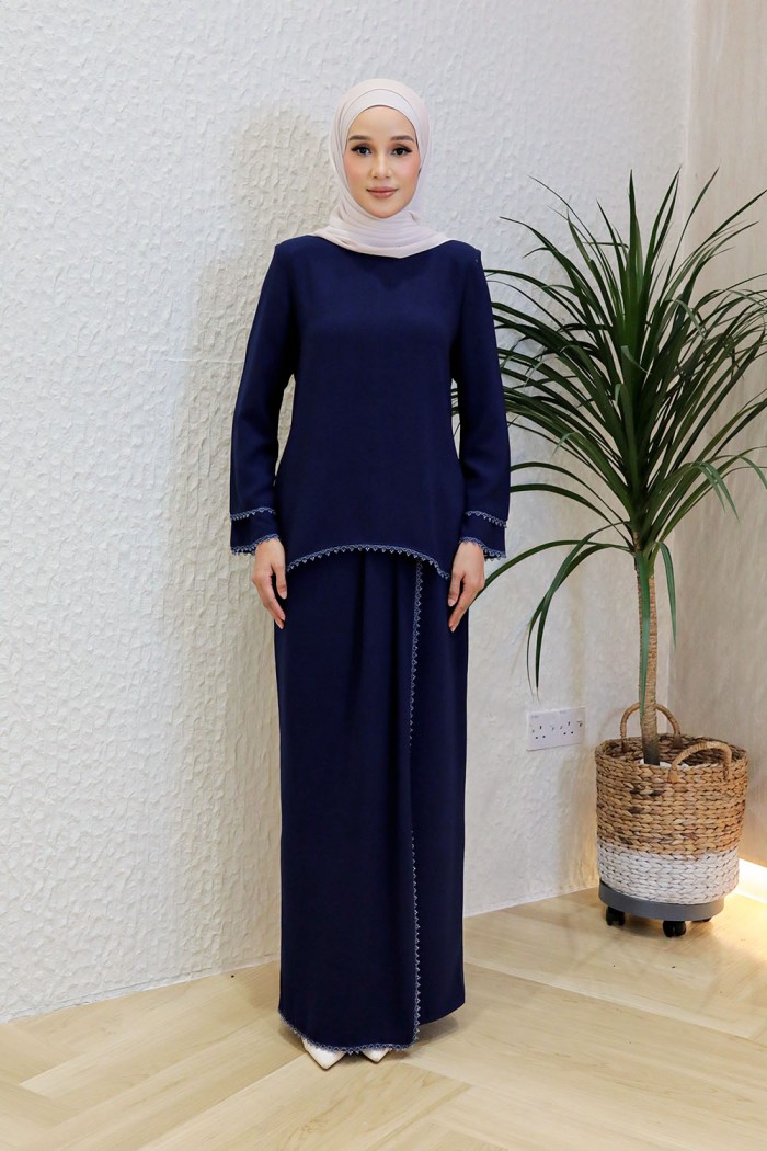 Seri Mini Kurung - Navy Blue