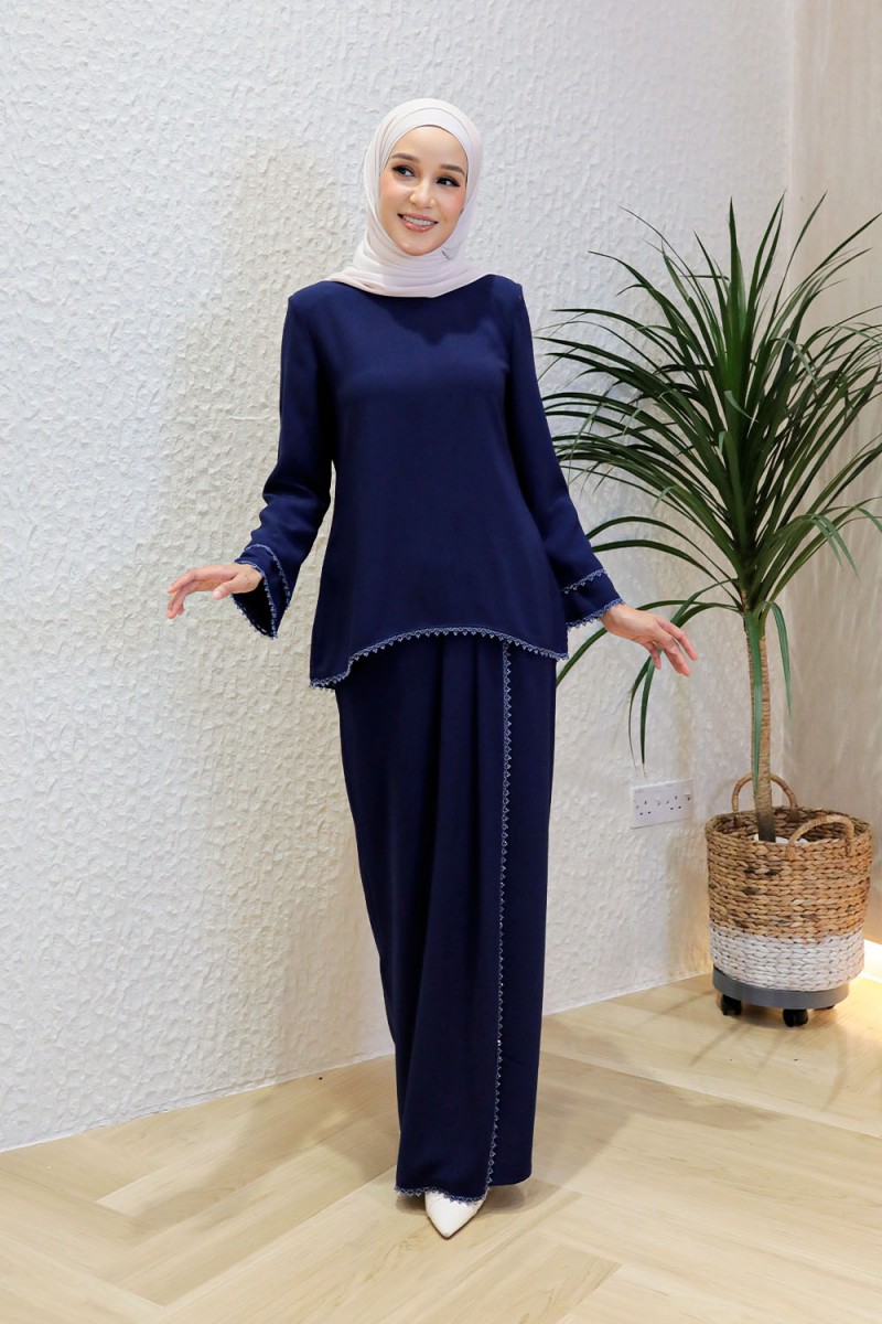Seri Mini Kurung - Navy Blue