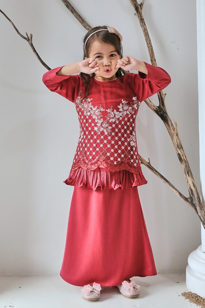 Hayra Luxe Kids - Maroon