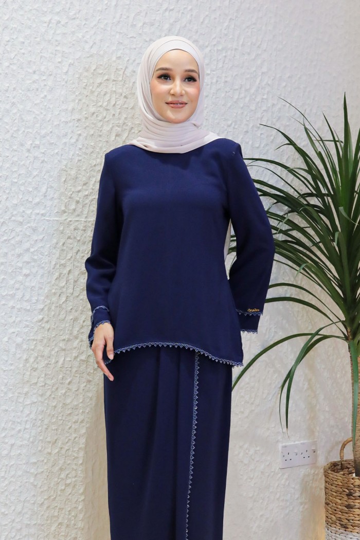 Seri Mini Kurung - Navy Blue