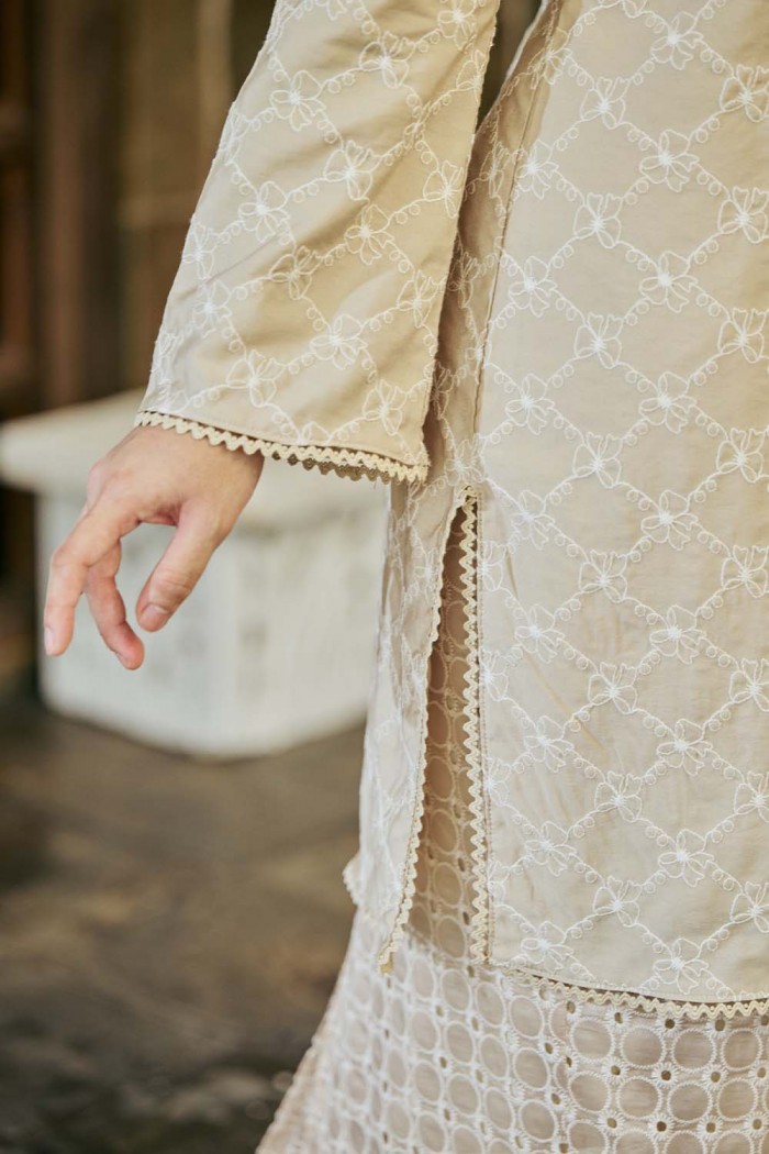 Safa Luxe Kurung - Nude