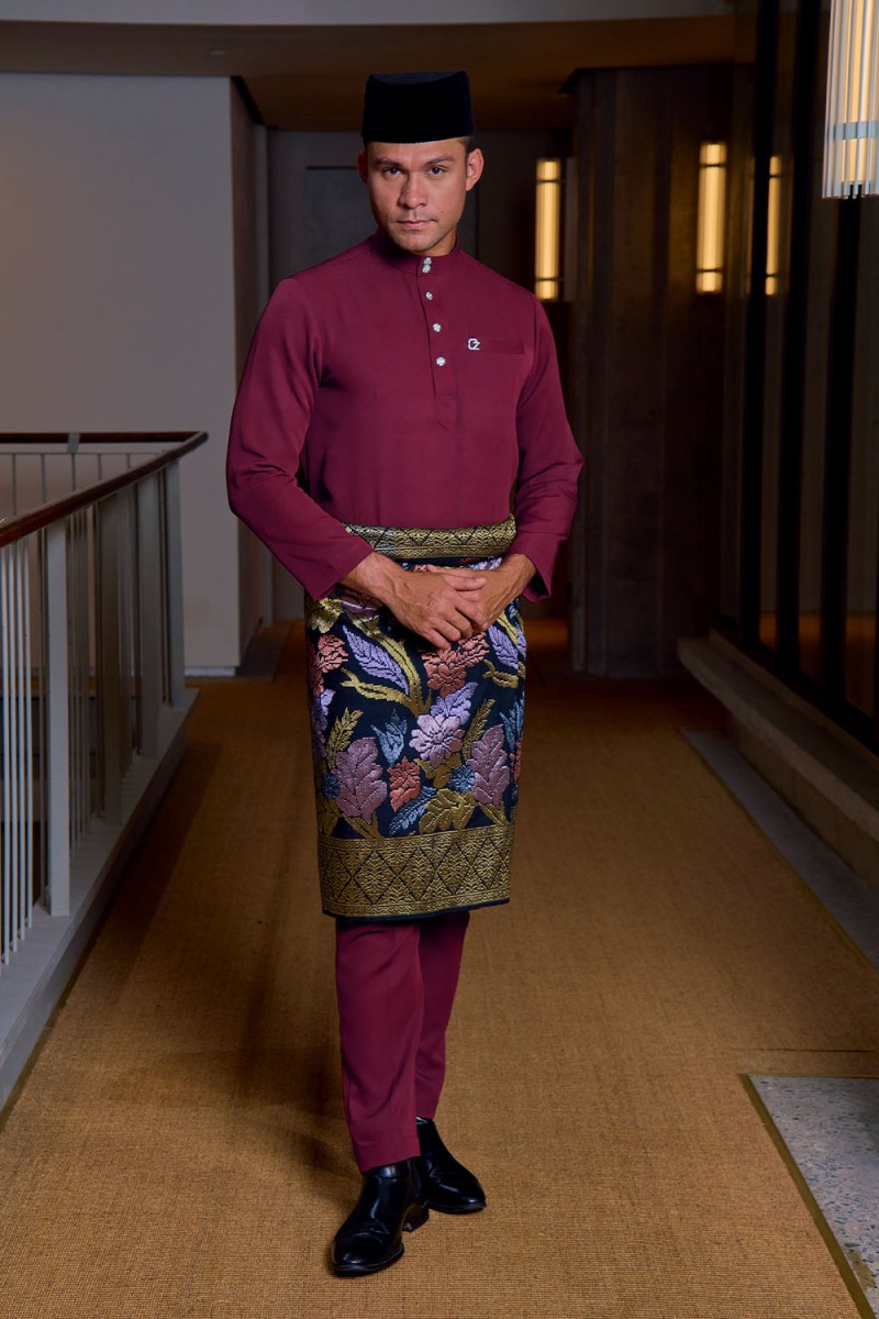 Baju Melayu Yusoff - Burgundy