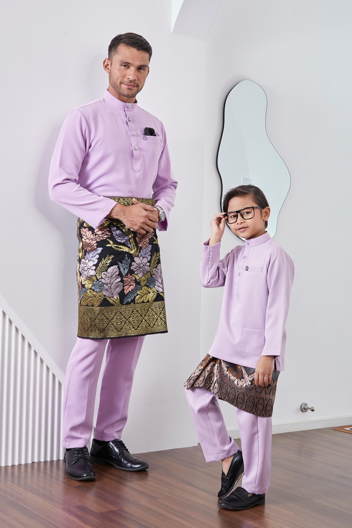 Baju Melayu Yusoff Kids - Lilac