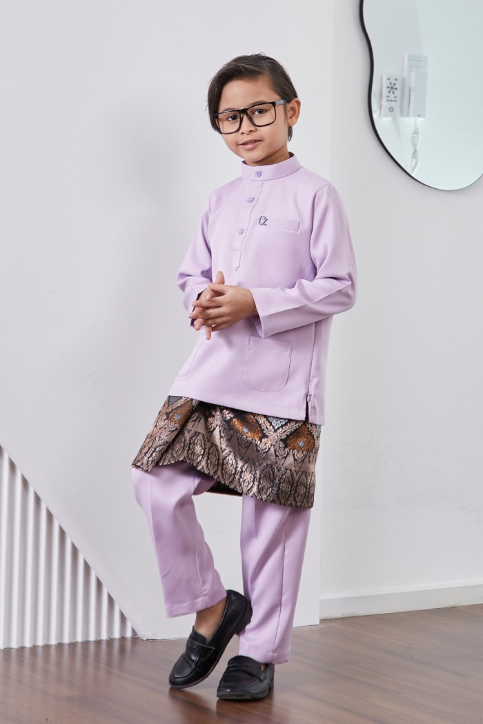 Baju Melayu Yusoff Kids - Lilac