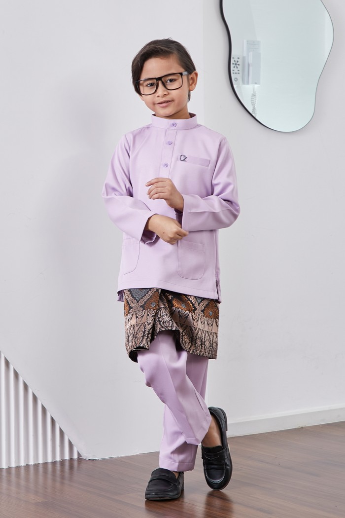 Baju Melayu Yusoff Kids - Lilac