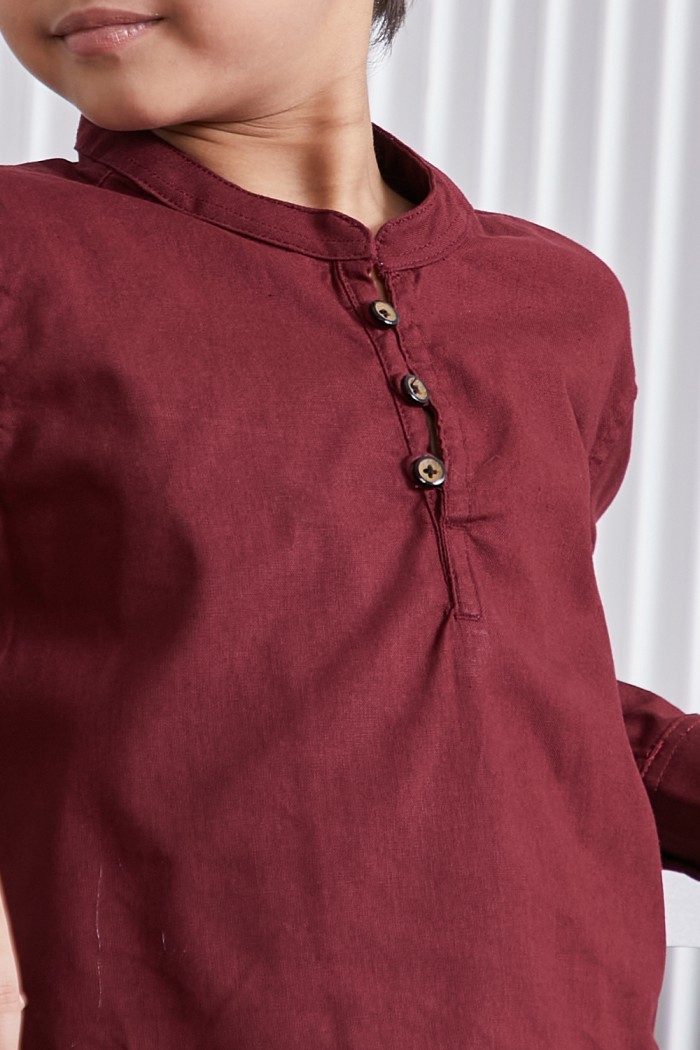 Kurta Fahd Kids - Maroon