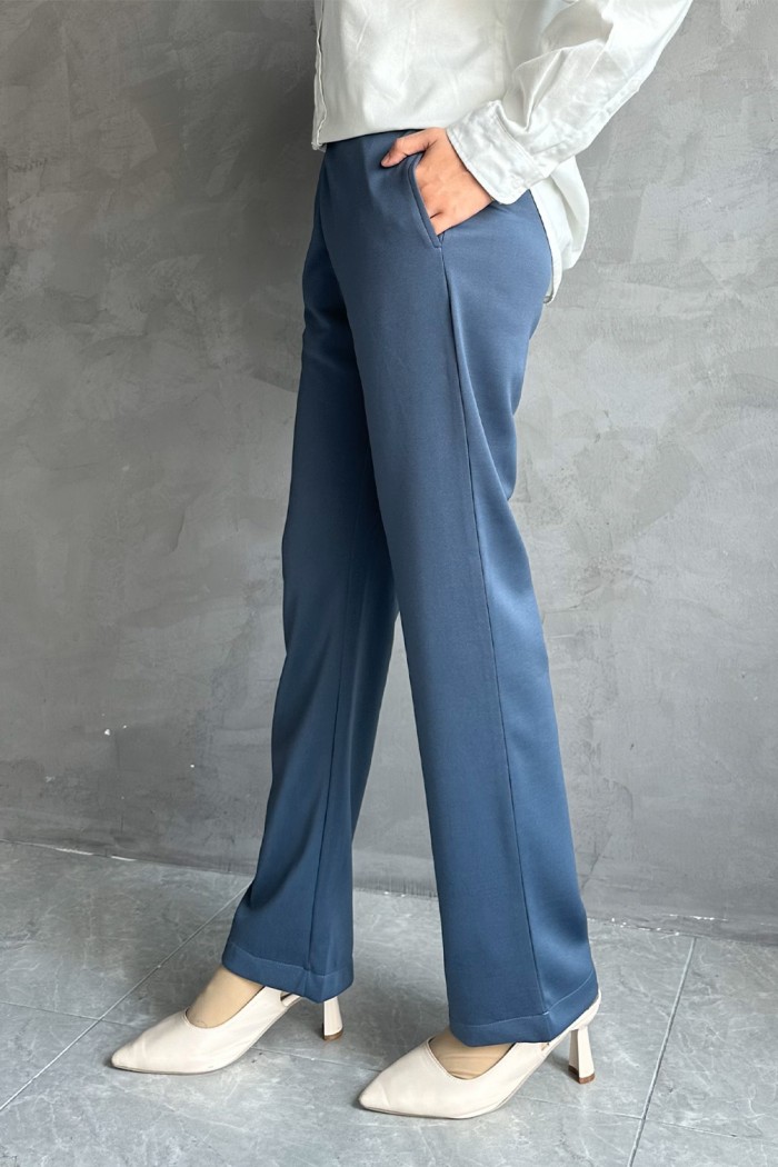 Qeisha Pants - Teal Blue