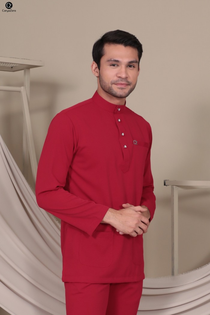 Baju Melayu Yusoff - Maroon