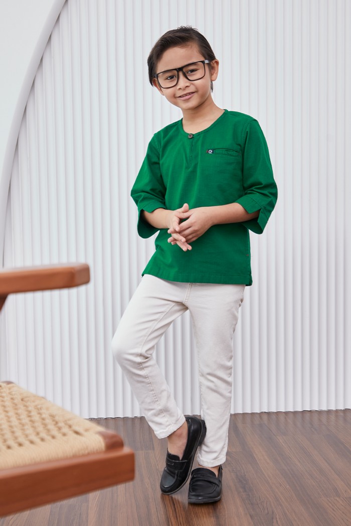 Kurta Hayder Kids - Emerald Green