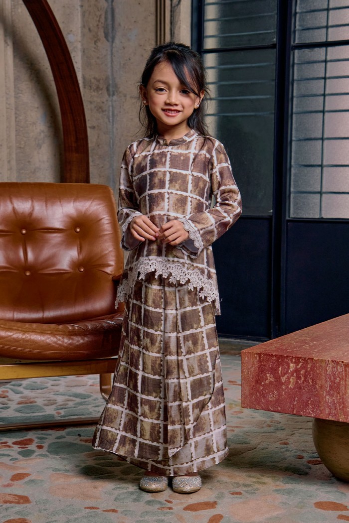 Eva Mini Kurung Kids - Rich Brown