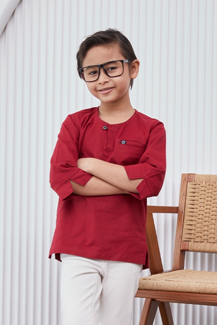 Kurta Hayder Kids - Maroon