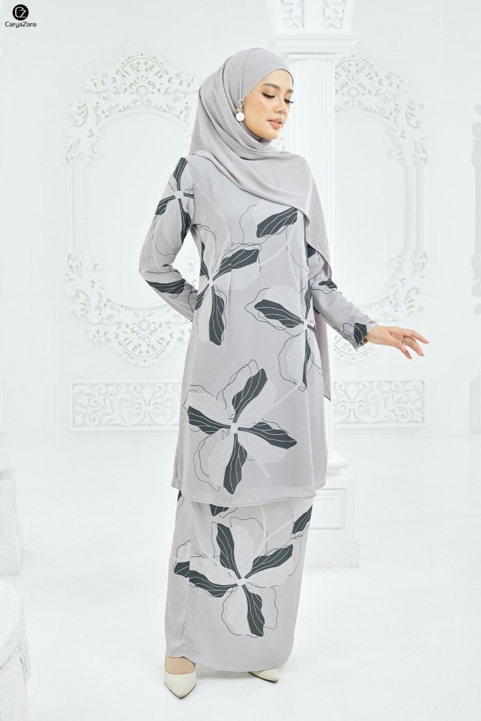 Mahsuri Kurung - Smokey Grey