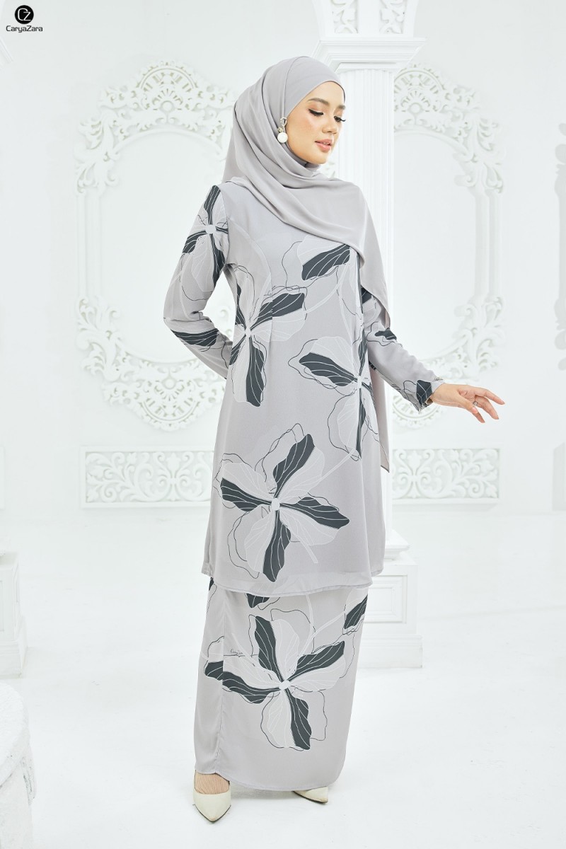 Mahsuri Kurung - Smokey Grey