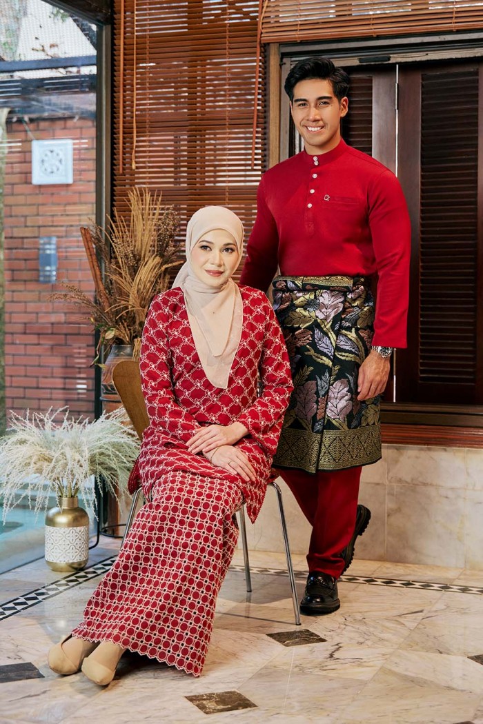 Safa Luxe Kurung - Maroon