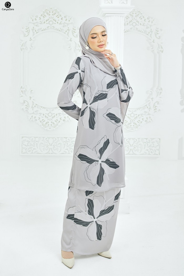 Mahsuri Kurung - Smokey Grey