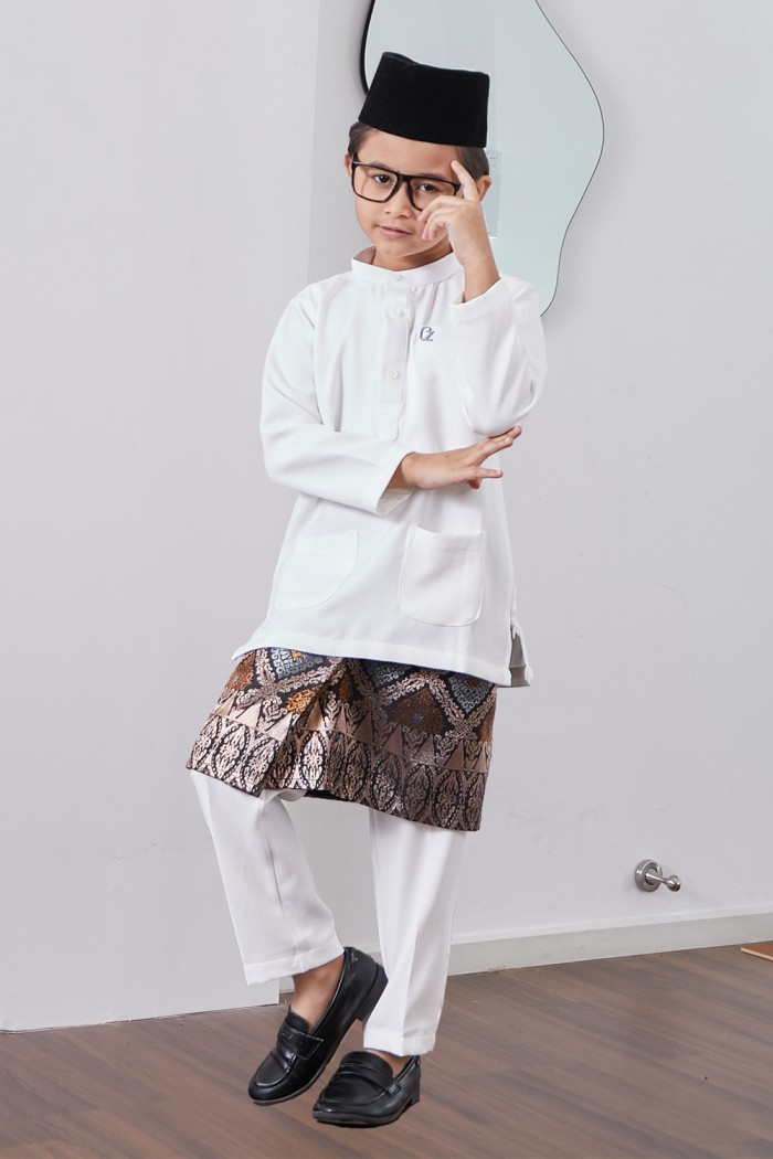Baju Melayu Yusoff Kids - Off White