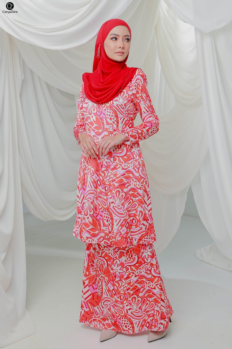 Teeja Kurung - Red Chilli