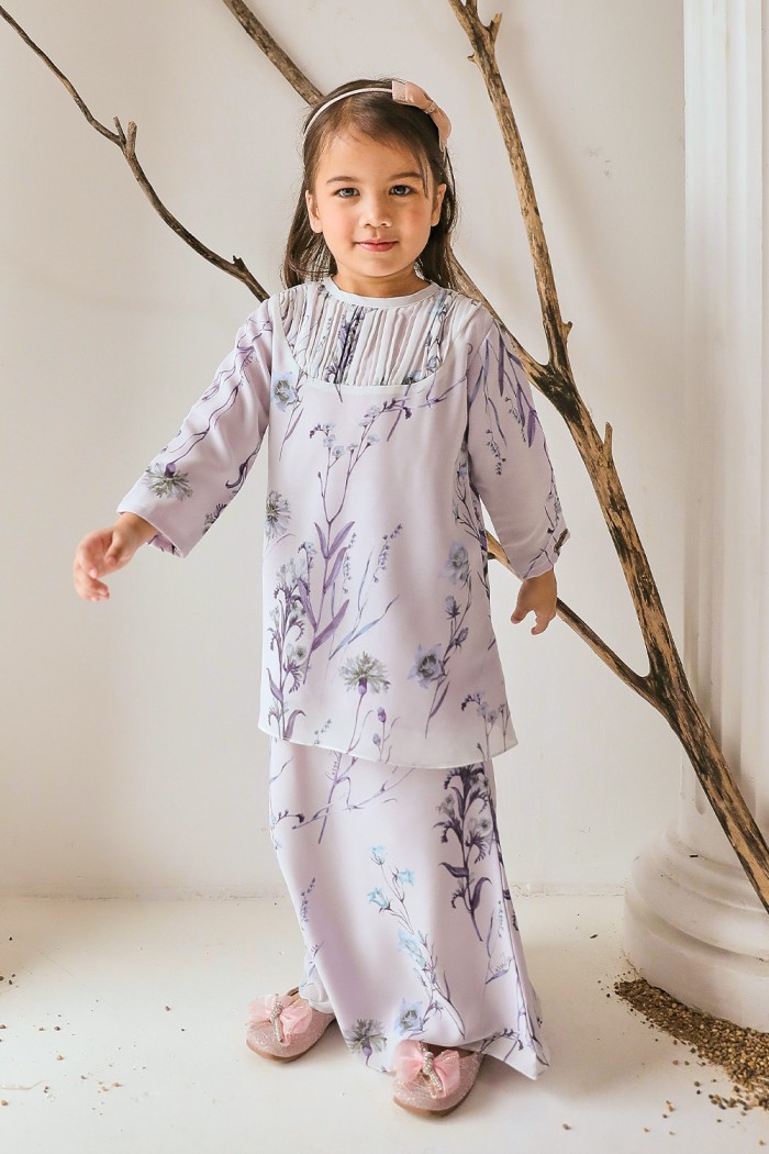 Hajjar Printed Kids - Soft Purple