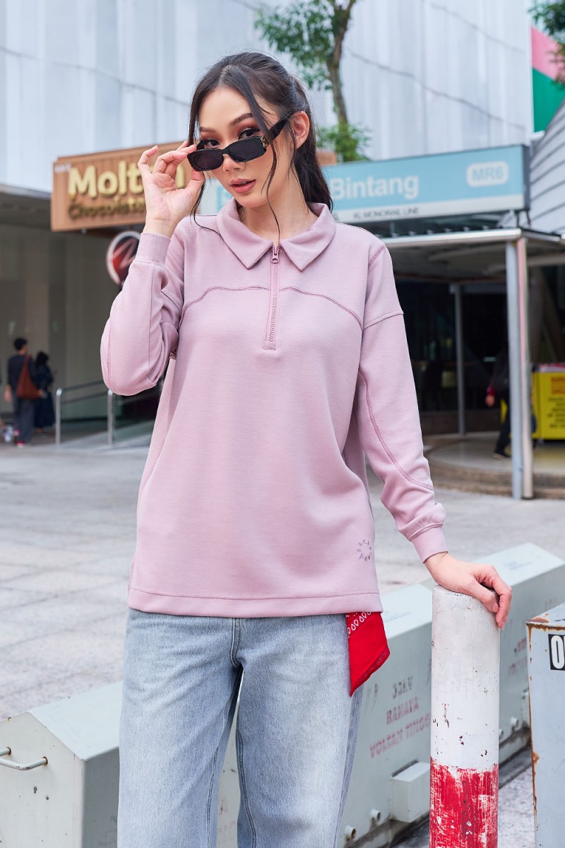 Viena Plain Shirt - Dusty Purple