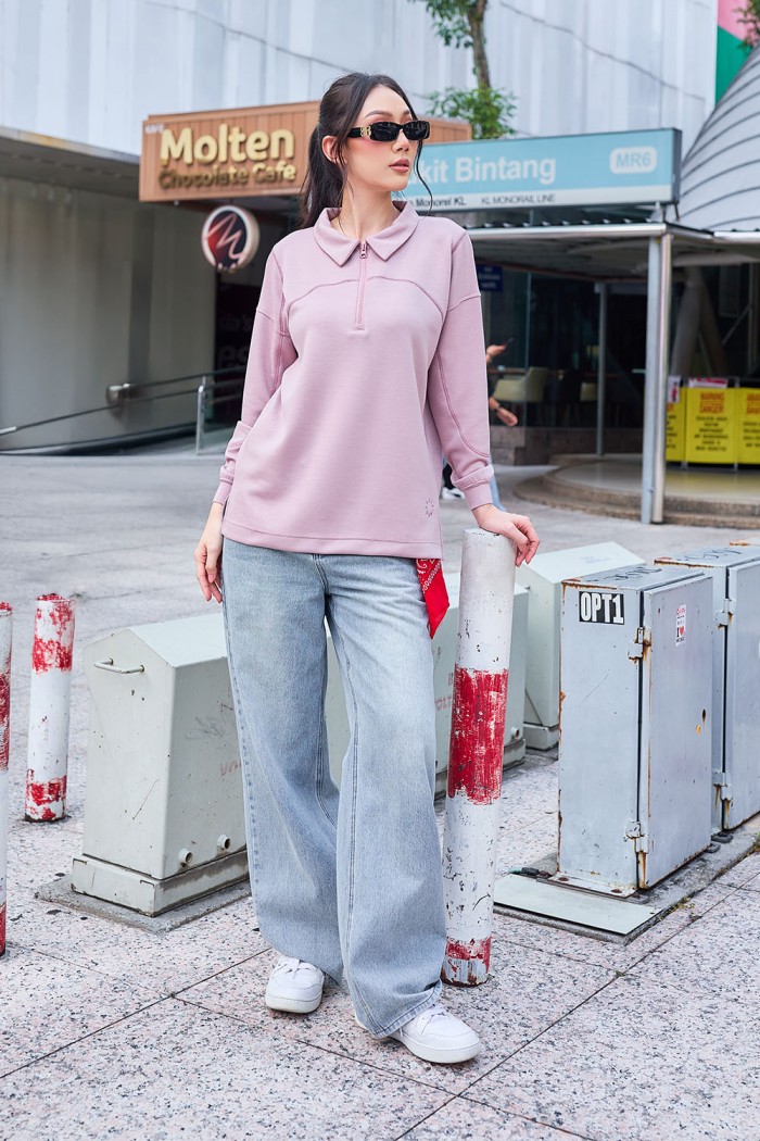 Viena Plain Shirt - Dusty Purple