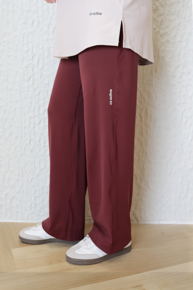 Lightweight Dry-Fit Pants - Wine Red