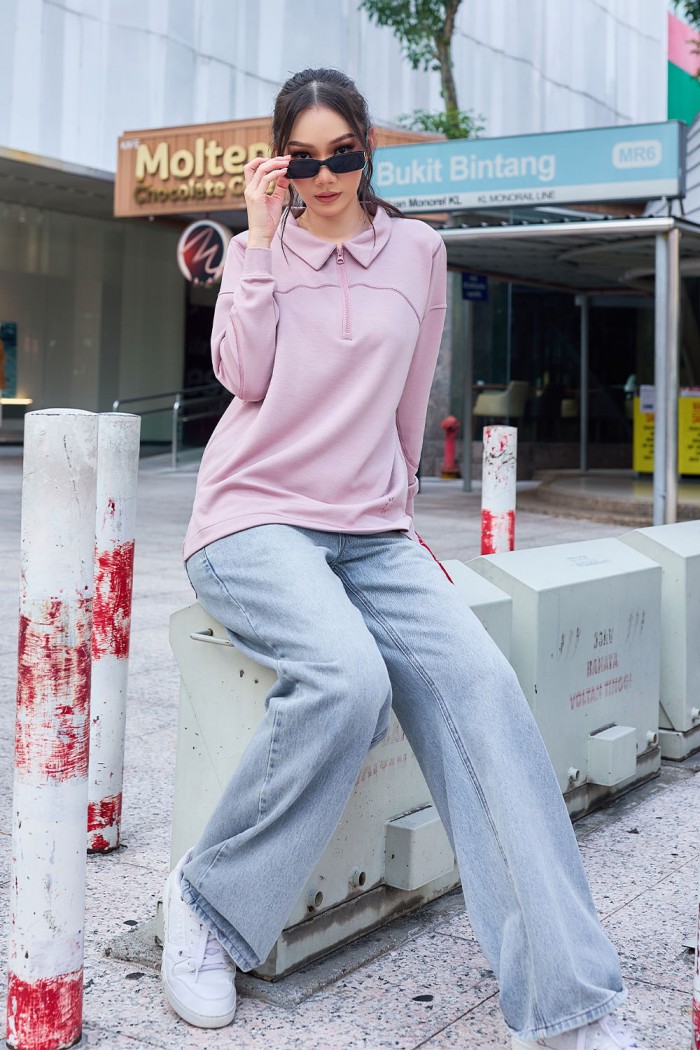 Viena Plain Shirt - Dusty Purple