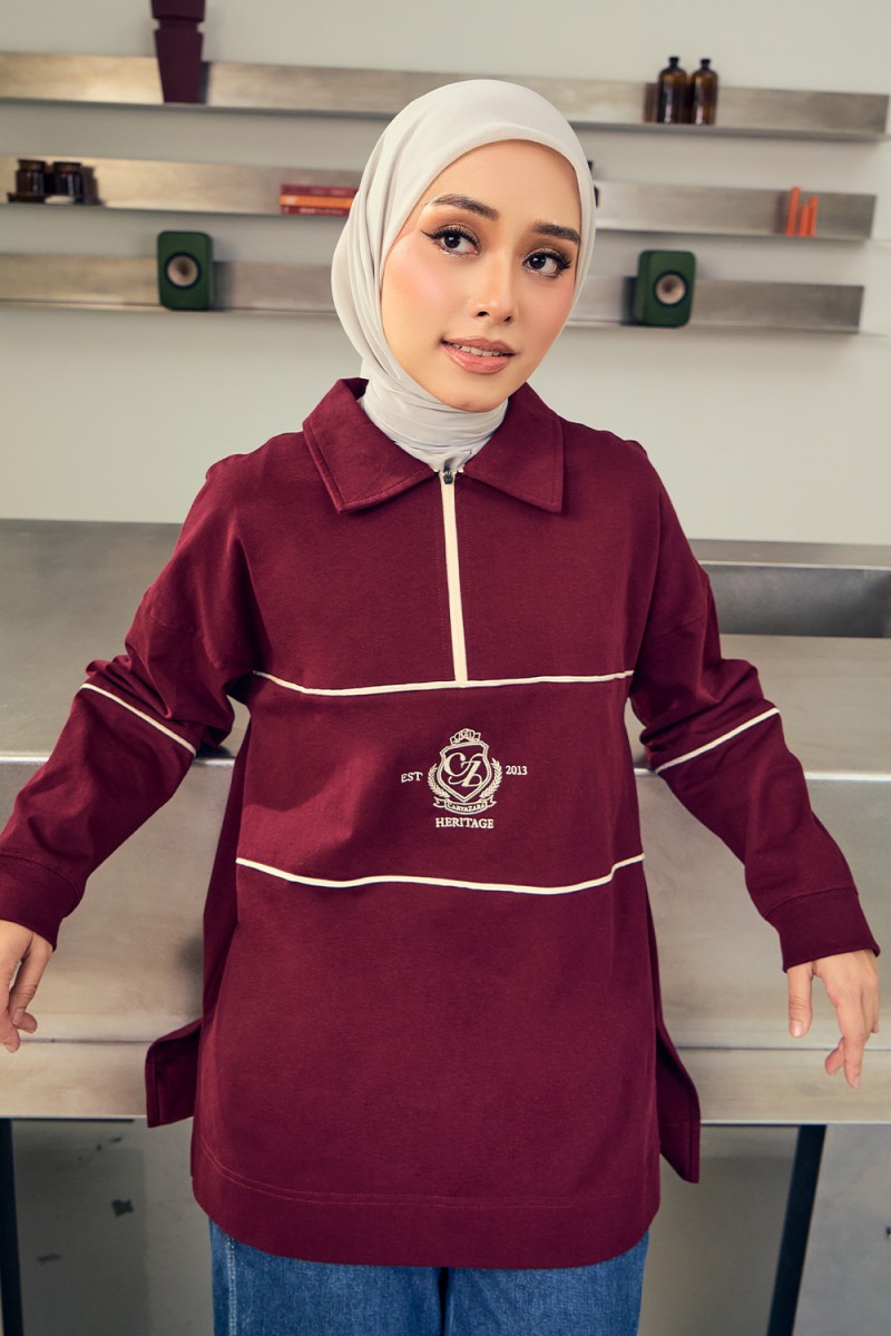 Nyra Premium Shirt - Burgundy