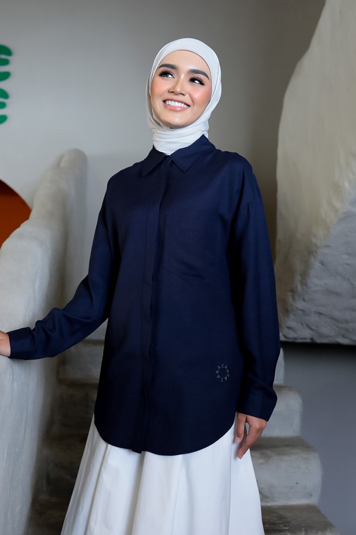 Zeera Shirt - Navy Blue