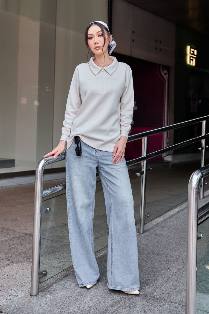 Viena Plain Shirt - Vanilla Cream