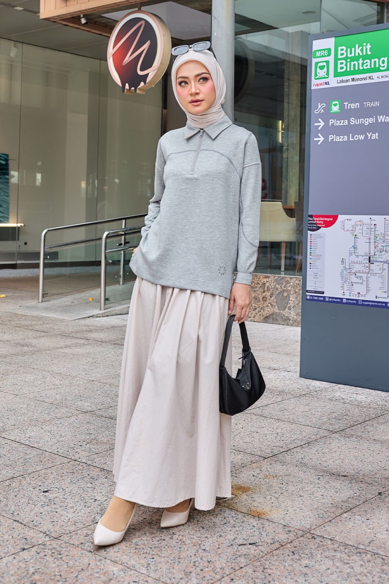 Viena Plain Shirt - Silver Grey