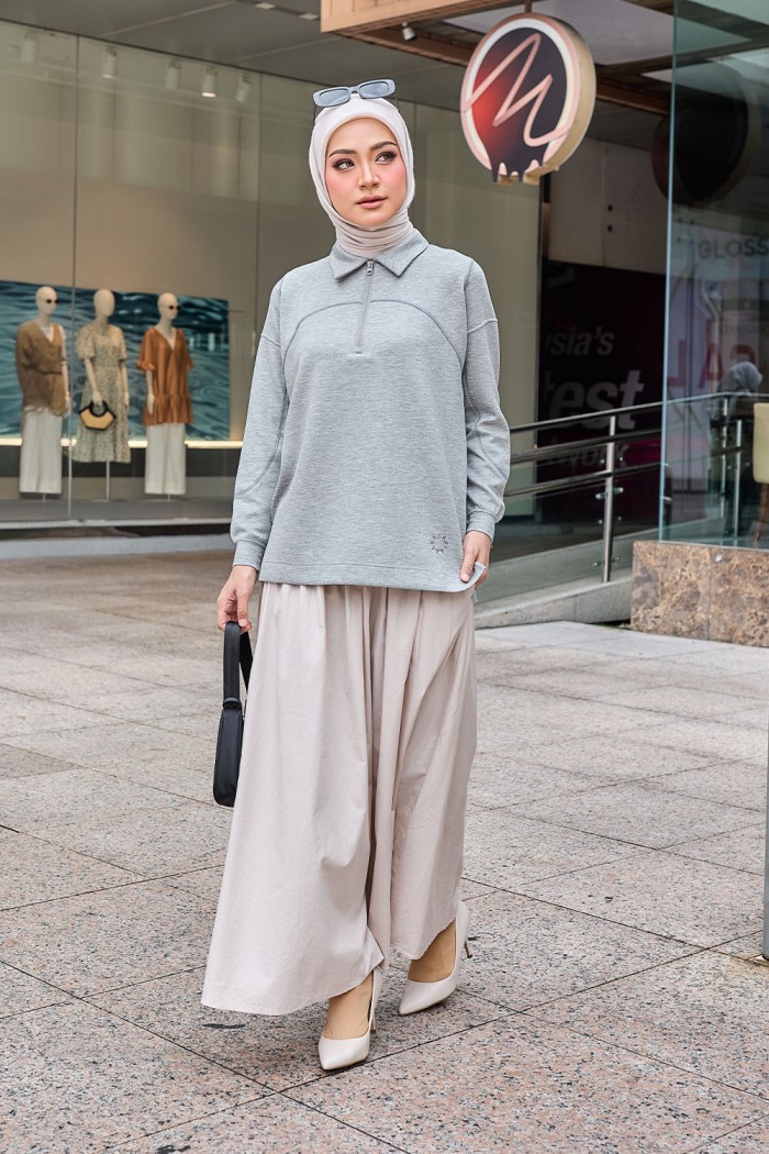 Viena Plain Shirt - Silver Grey