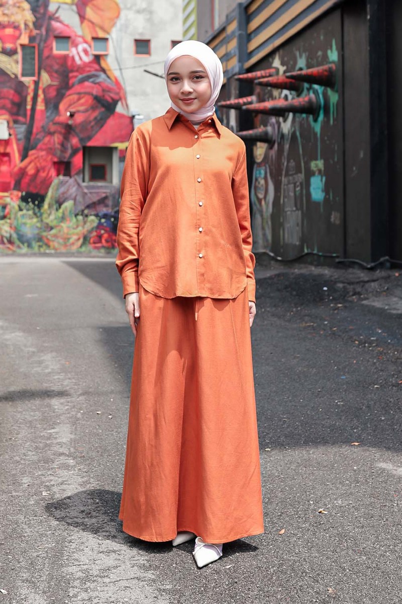 Evelyn Suit Plain - Burnt Orange