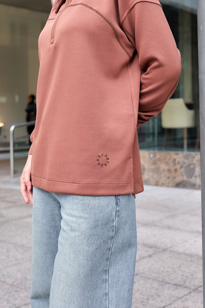 Viena Plain Shirt - Caramel Brown