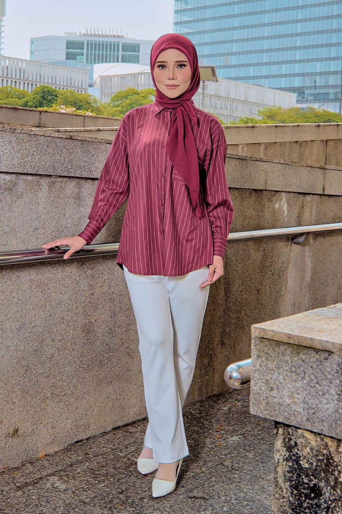 Elise Shirt - Maroon