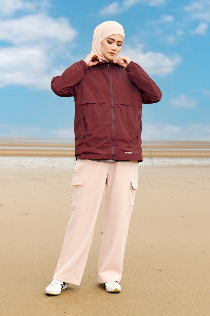 Coralé Windbreaker - Burgundy