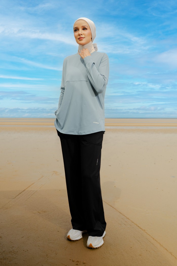 Lightweight Dry-Fit Top - Greyish Blue