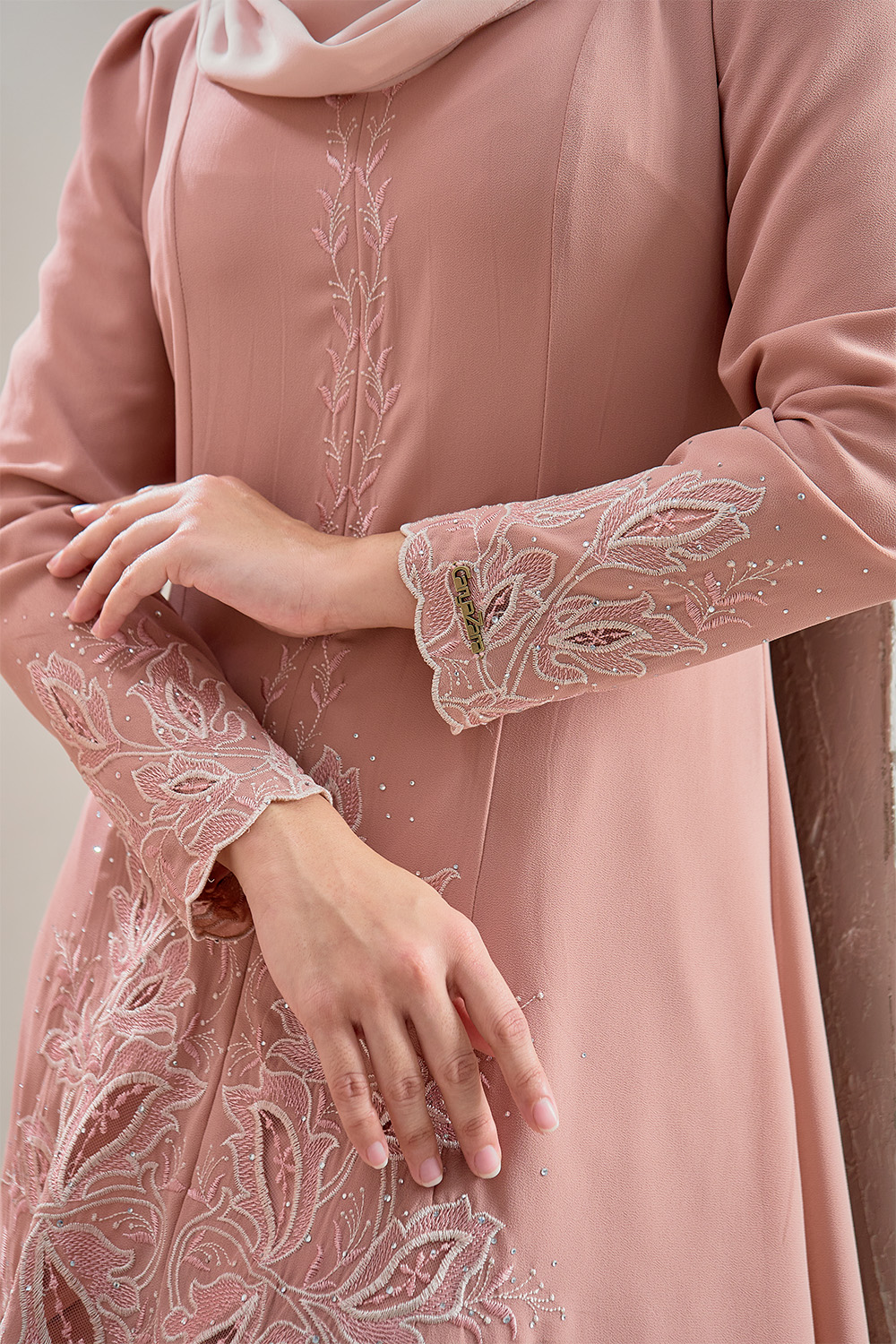CaryaZara | Baju Kurung | Casual Wear | Active Wear | Baju Melayu |  CaryaScarves | Past Seasons Sale! 2024 Bungaa Kebarung Bungaa Kebarung Luxe  - Rose Gold